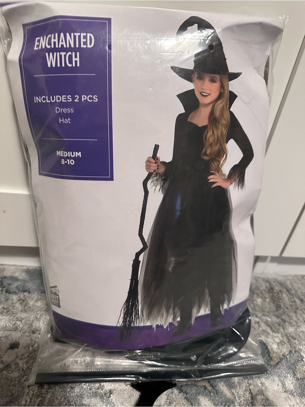 Party City Enchanted Witch Costume - Black Dress & Hat